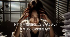 上司と不倫関係になった場合のリスクと心の整理方法