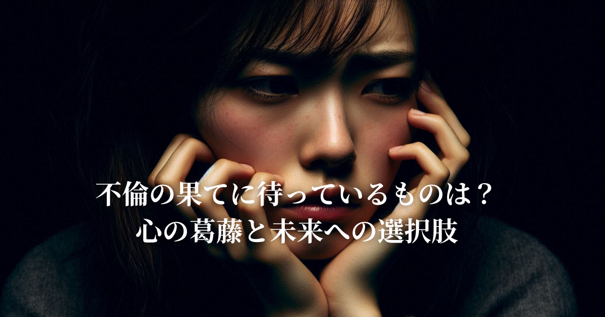 不倫の果てに待っているものは？心の葛藤と未来への選択肢