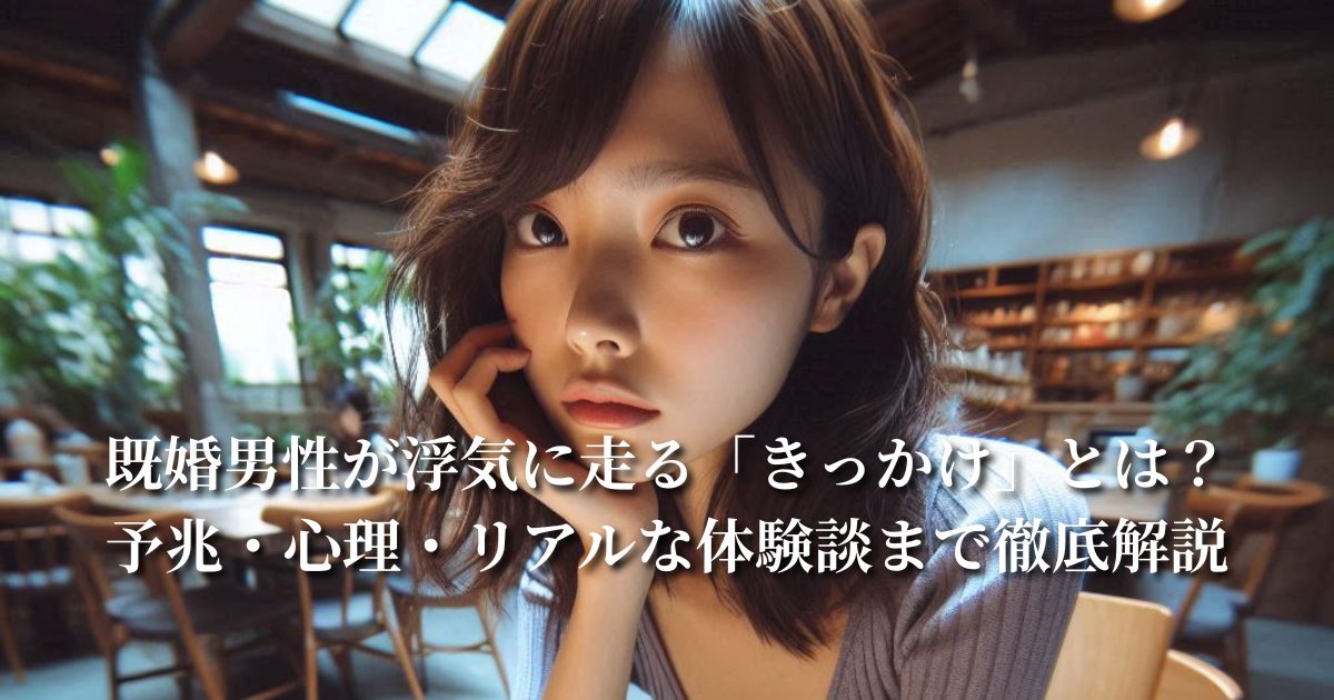 既婚男性が浮気に走る「きっかけ」とは？予兆・心理・リアルな体験談まで徹底解説