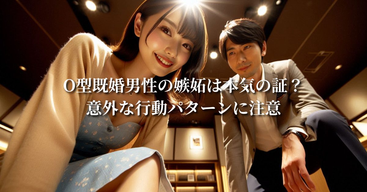 O型既婚男性の嫉妬は本気の証？意外な行動パターンに注意